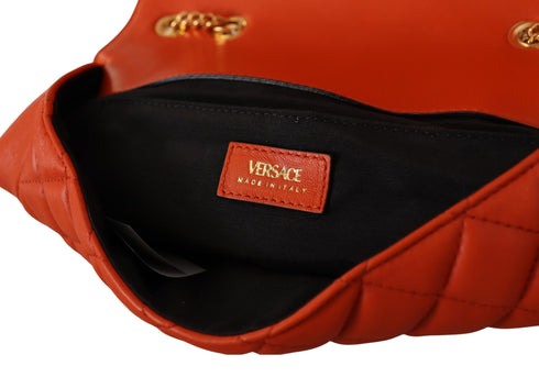 Versace Red Nappa Leather Medusa Shoulder Bag